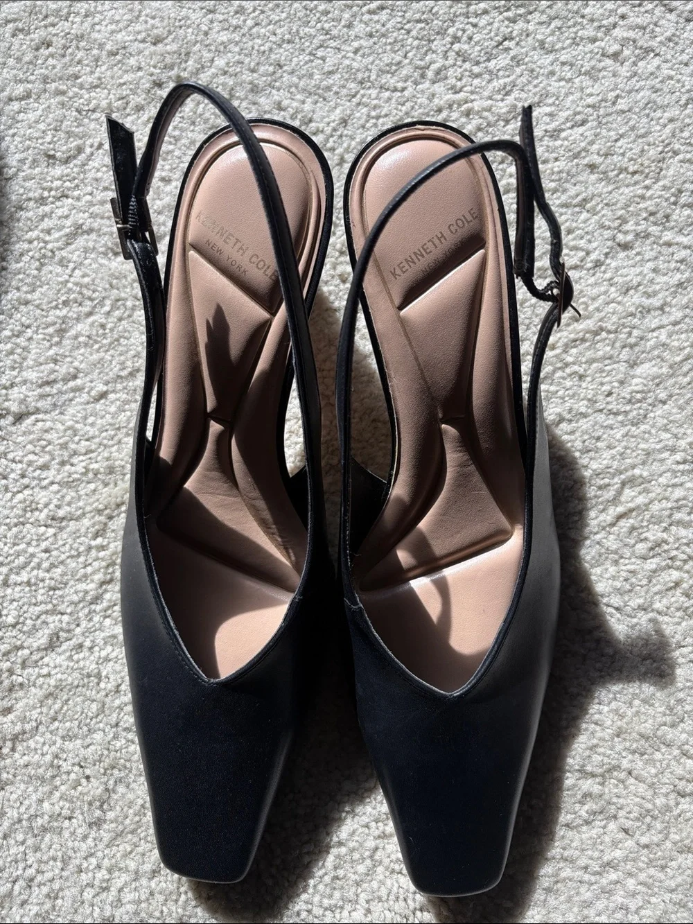 Kenneth Cole Black Slingback Heels-Size 9.5